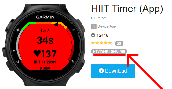 GdcSoft's tweet photo. A dull few minutes ticking the box to say "payment required" on my #garmin #garmindeveloper #datafield #apps #widgets and #watchfaces but at least it's a once-off task. Maybe a few more people will take the hint. I think I made the free features too good! https://t.co/8oX5BdECwC