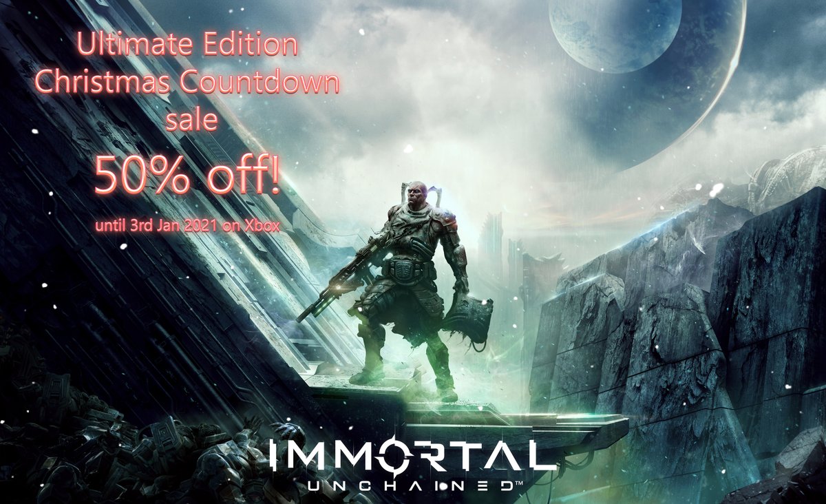 ImmortalTheGame's tweet photo. Get 50% off Immortal: Unchained in the Xbox Countdown Sale, from today until 3rd January.
Merry Christmas everyone! 🎅🏻🎄
https://t.co/9bfAzmYPAR https://t.co/3qz2WOgIMY