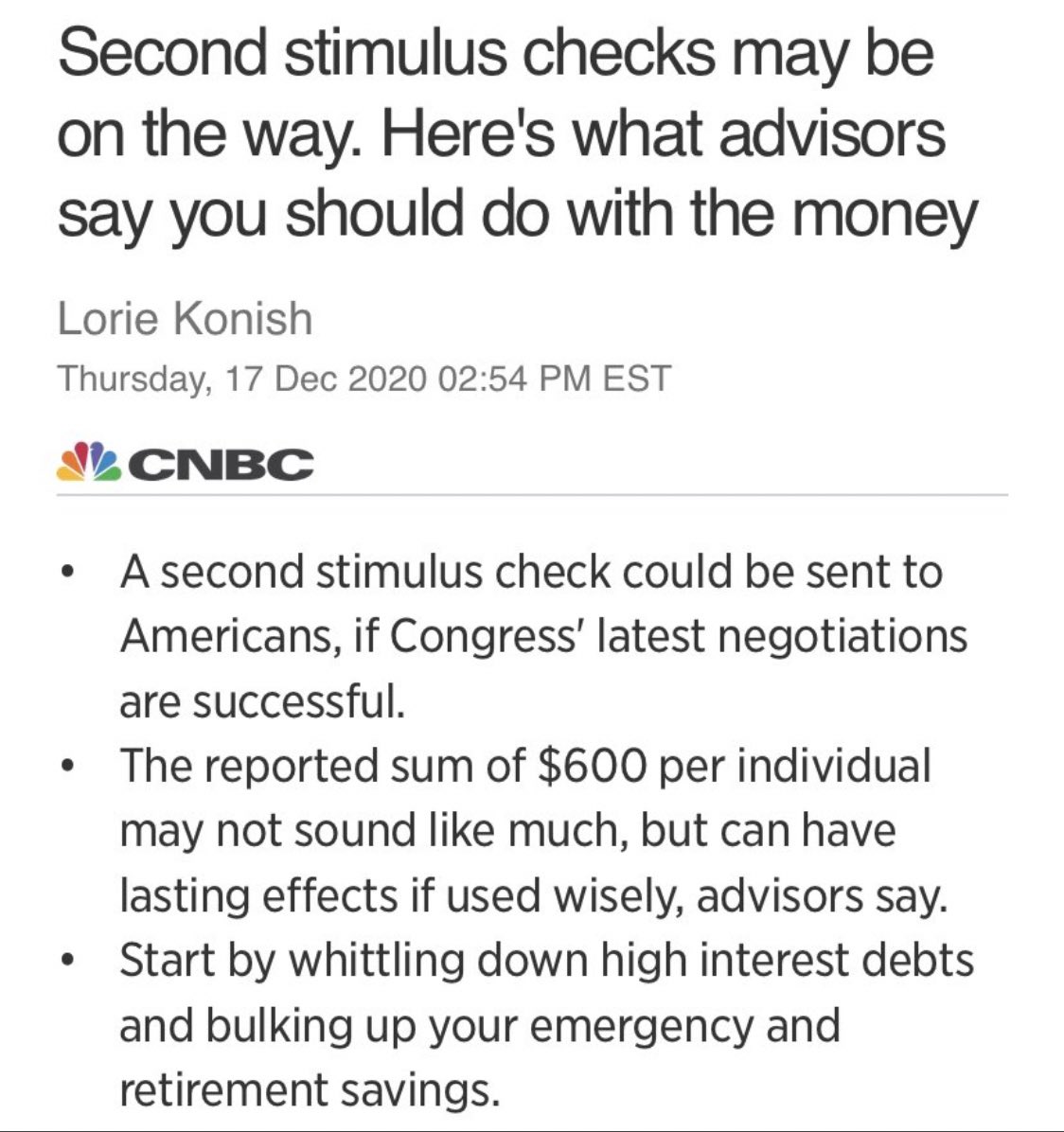 kxpcky's tweet photo. Imagine being unemployed due to covid and down during the holidays only for the government to tell you “$600 may not sound like much, but can have lasting effects if used wisely” https://t.co/a9l7DFOEIs