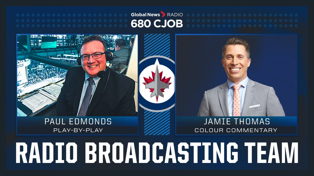 #NHLJets and Corus Radio Winnipeg are pleased to announce that veteran Broadcaster Paul Edmonds will lead play-by-play coverage of the Jets’ 2020-21 NHL season games on <a href="/680CJOB/">680 CJOB</a>, alongside Jamie Thomas of JetsTV, former national sports anchor and WHL colour analyst.