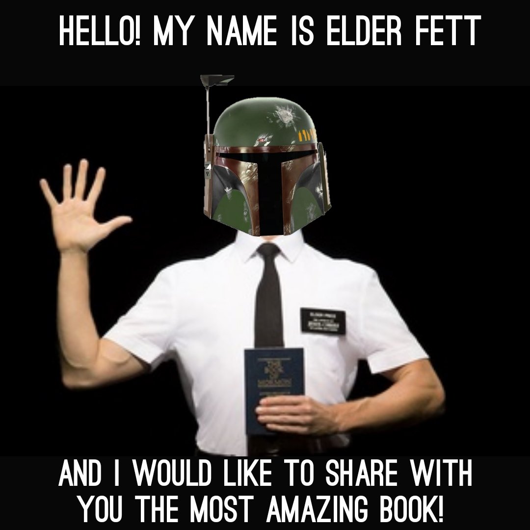 I made a thing 😂 #Mandalorian #BobaFett #thebookofbobafett #Thebookofmormon #MandalorianSeason2