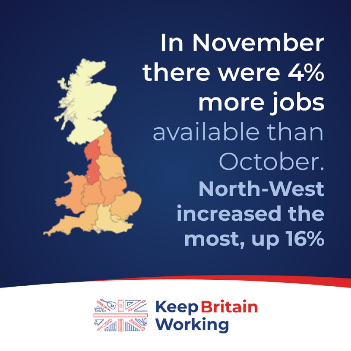 KeepBritWorking's tweet photo. The Keep Britain Working Job Market Index is live on our website. Check it out to find out what jobs are hot in your area!
Click here: https://t.co/VAlTH0aDIx
#KeepBritainWorking #workresources #jobs #jobopportunities https://t.co/0Drj7b1Hej