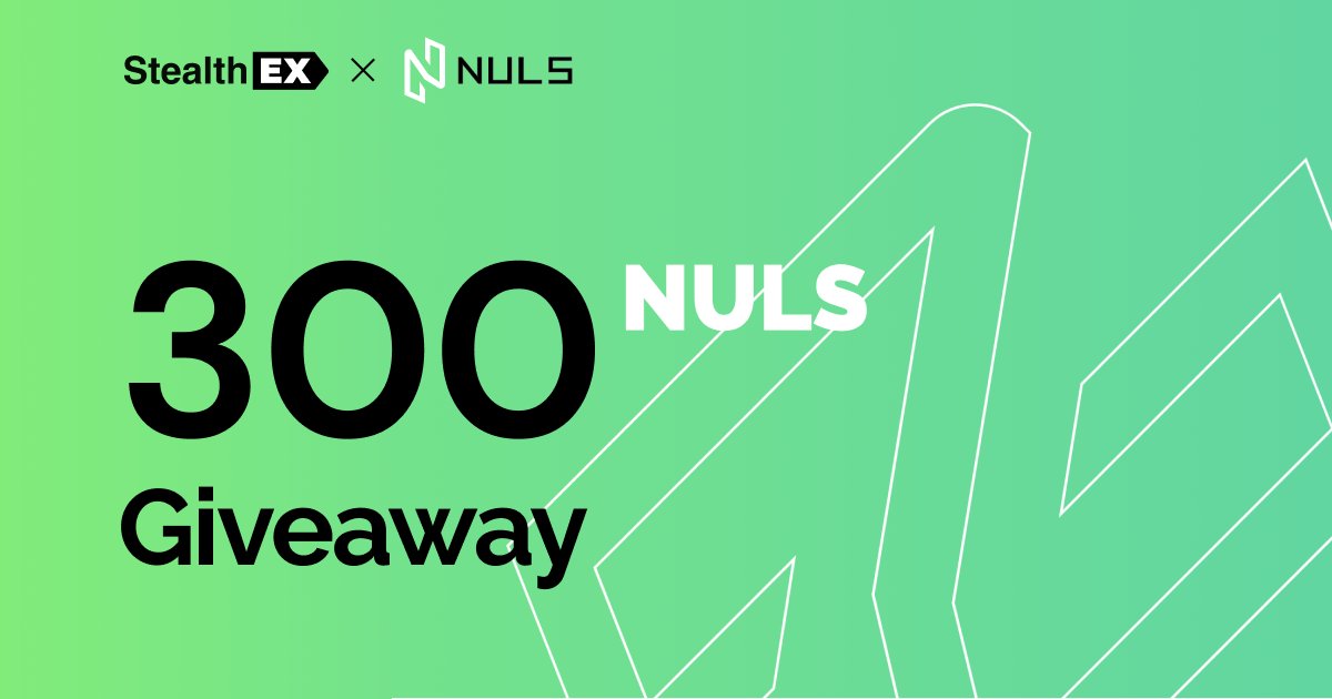 StealthEX_io's tweet photo. We're excited to launch a GIVEAWAY together with #NULS 🎉 

🍀Follow @StealthEX_io &amp; @Nuls 
🍀RT &amp; 💛 this tweet
🍀Tag 4 friends

3 random winners will receive 100 $NULS each!
Results will be announced on December 23rd
Good luck🍀

https://t.co/x1UHcCaiEm https://t.co/YTDGdjlYaZ