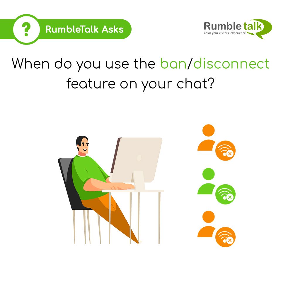 RumbleTalk's tweet image. Moderate the chat from disruptors and inappropriate users. You can disconnect or ban users from the chat.

buff.ly/3oNH3QM 

#chatmoderation #modchat #adminprivilege #groupchat #onlinechat