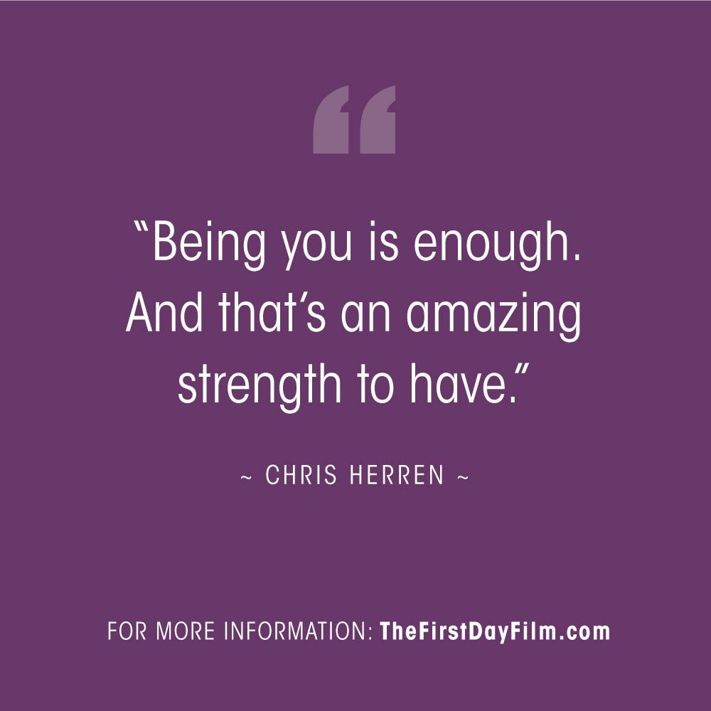 HerrenTalks's tweet photo. We all struggle at times. Life isn't perfect and there will be ups and downs but remember that being you is enough. You are perfect just the way you are. #HerrenTalks #thefirstdayfilm #justone #enough https://t.co/n3Apf61XAX https://t.co/CcDQY2IEu1