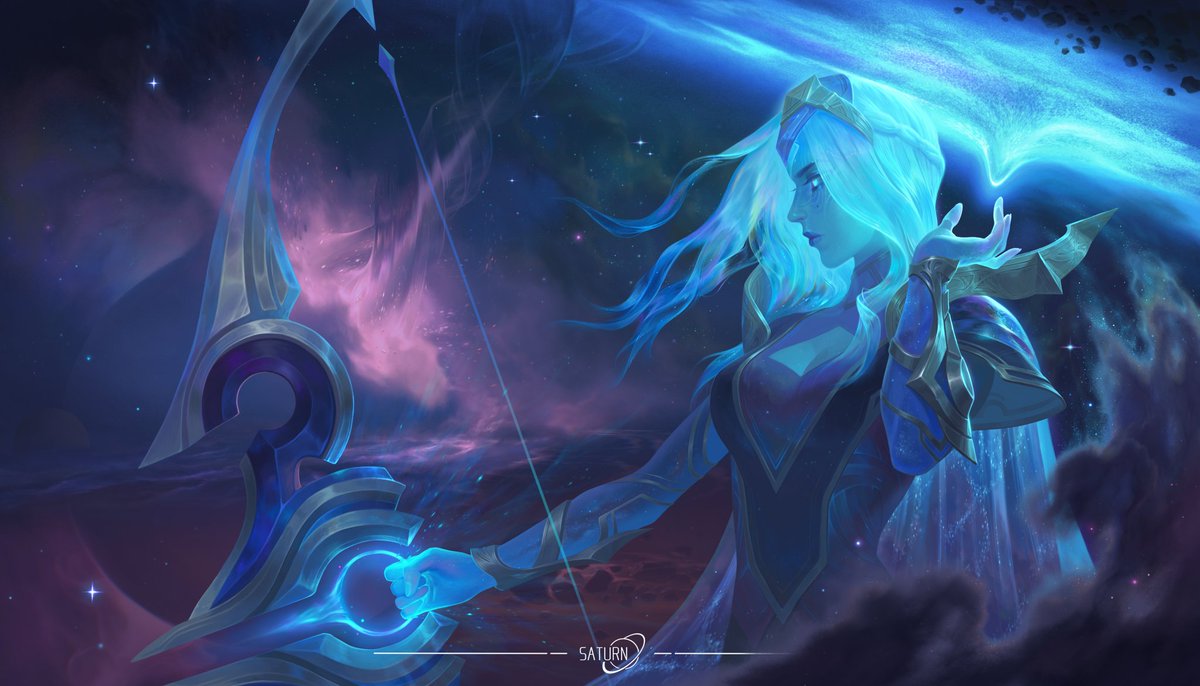#League_of_Legends #Ashe 
Cosmic queen Ashe💫
wish you like～