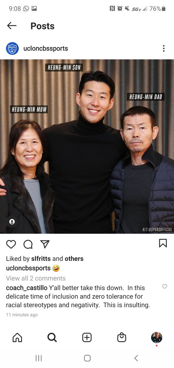 READ MY COMMENT IN THE PICTURE BELOW

Is it just me?
Am I wrong to say something here?

The official IG account of a major news outlet doing this... 

#StopAllRacism

@UCLonCBSSports <a href="/CBSSports/">CBS Sports</a> <a href="/ChampionsLeague/">UEFA Champions League</a> <a href="/UEFA/">UEFA</a>