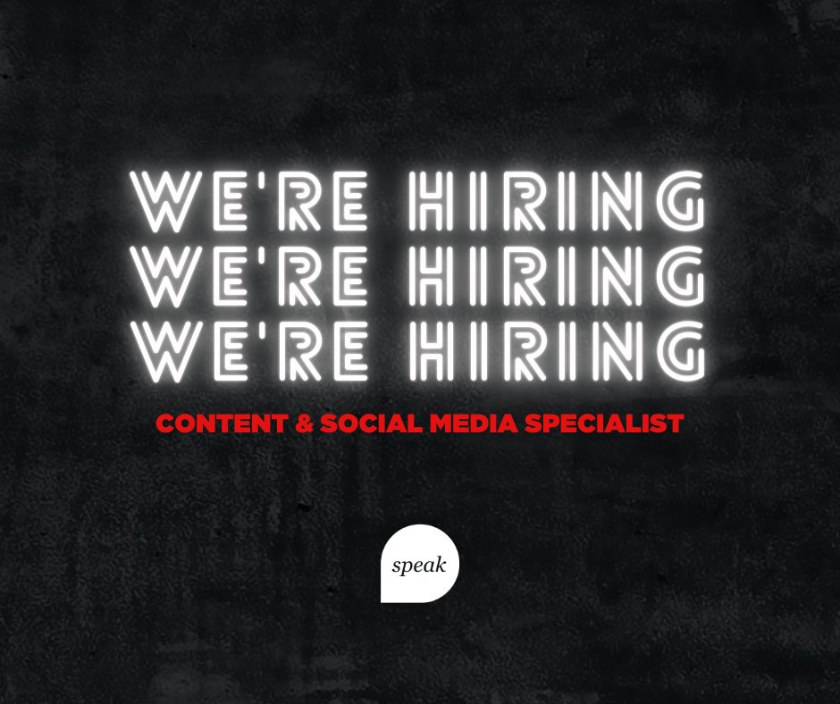speakcreative's tweet photo. π¨ We're hiring for a Content and Social Media Specialist π¨
Read the full job description and apply here ‡οΈ
https://t.co/2HKRWirGYt
#hiring #digitaljob #socialmediajob #contentjob https://t.co/vsws9NMZGa