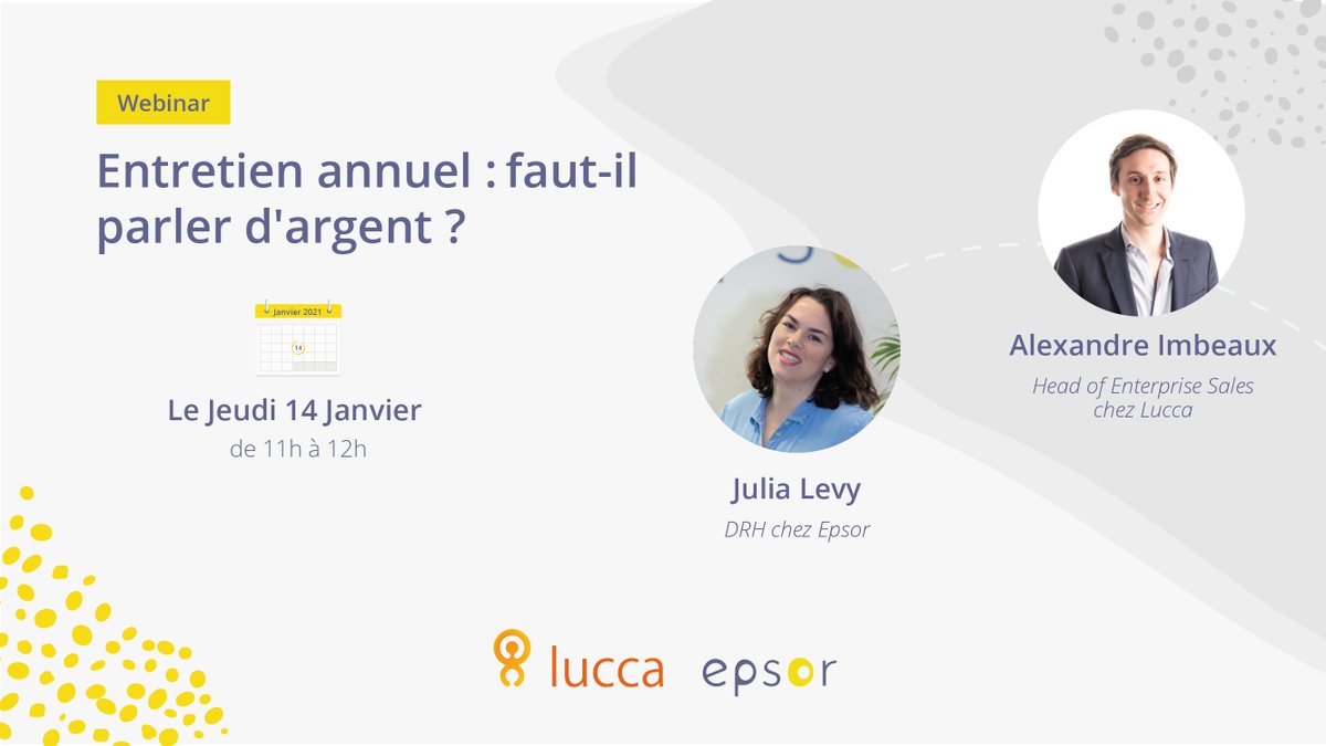 epsor's tweet photo. L’entretien annuel est-il vraiment le moment idéal pour parler d’argent avec ses collaborateurs ? 🤔
 
@epsor et @LuccaSoftware s’associent pour vous apporter la réponse, et vous donner leurs bonnes pratiques en la matière ! 
 
Programme &amp; inscription 👉 https://t.co/Abid7PLSUZ. https://t.co/XD7oUfNxw3
