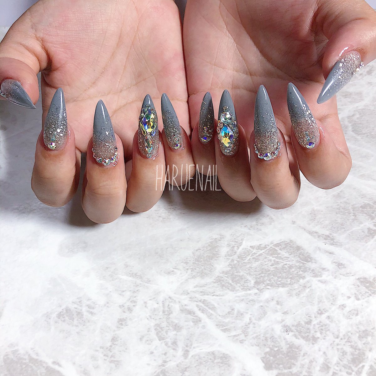 Harue Pa Twitter ロングネイル ネイル ネイルデザイン 岡山 スカルプネイル 冬ネイル 岡山ネイル ロングスカルプ Haruenail ジェルネイル