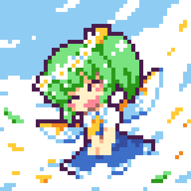 大妖精 「花かんむり #dotpict 」|くまもとのイラスト