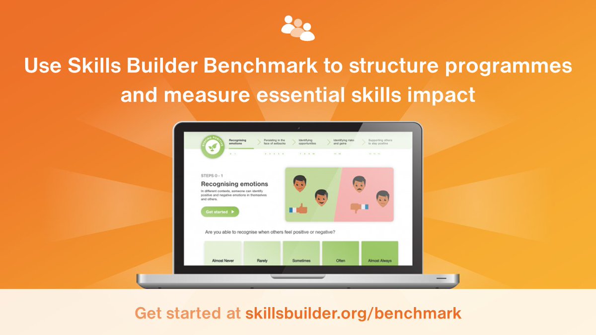 Skills_Builder's tweet photo. Introducing #SkillsBuilder Benchmark!

Impact organisations can use our new online self-assessment tool to structure programmes and measure essential skills impact.

Get started now at https://t.co/RTqCHN4TRh https://t.co/owrimZa4H8