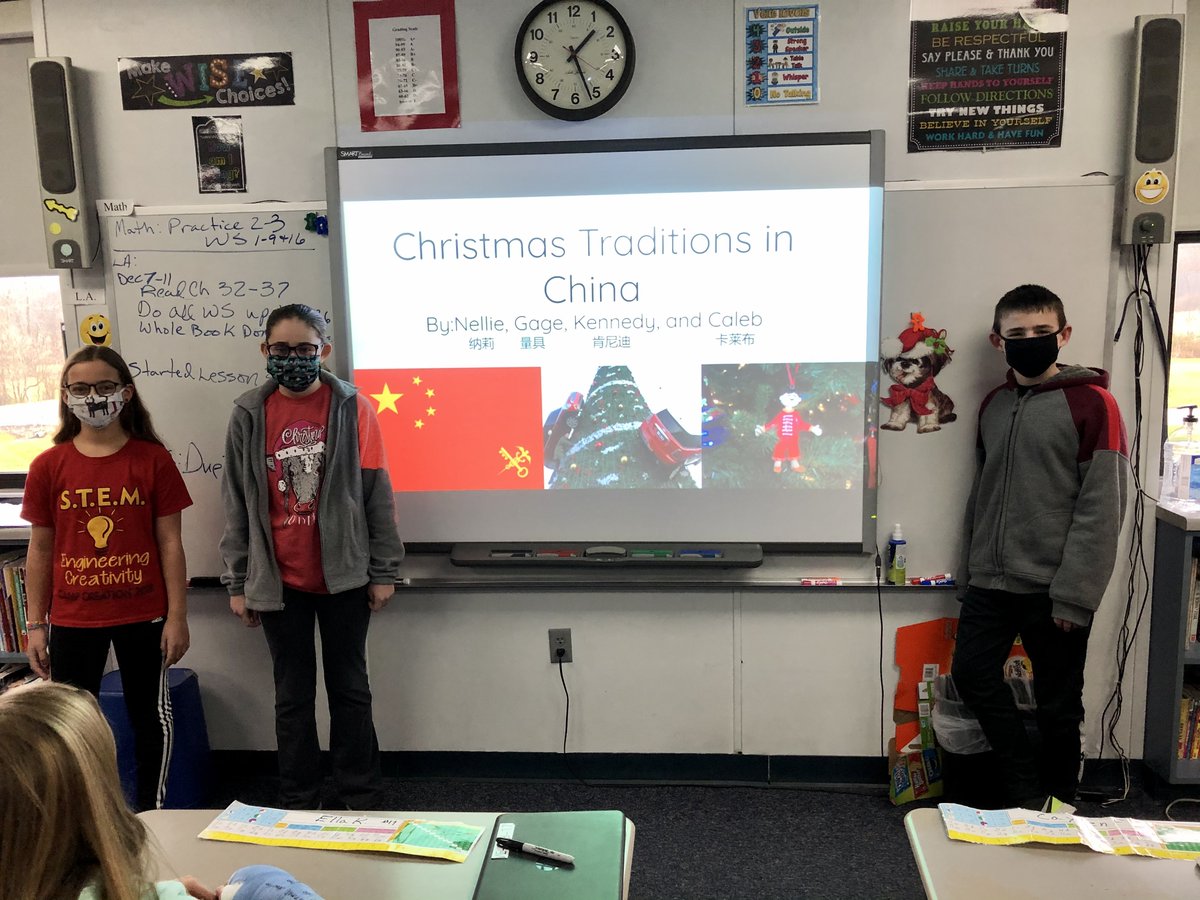 VealeElem's tweet photo. Mr. Mercer’s class researched Christmas traditions around the world and presented their findings to the class. Here are a few of the groups. https://t.co/WbwzStwXje