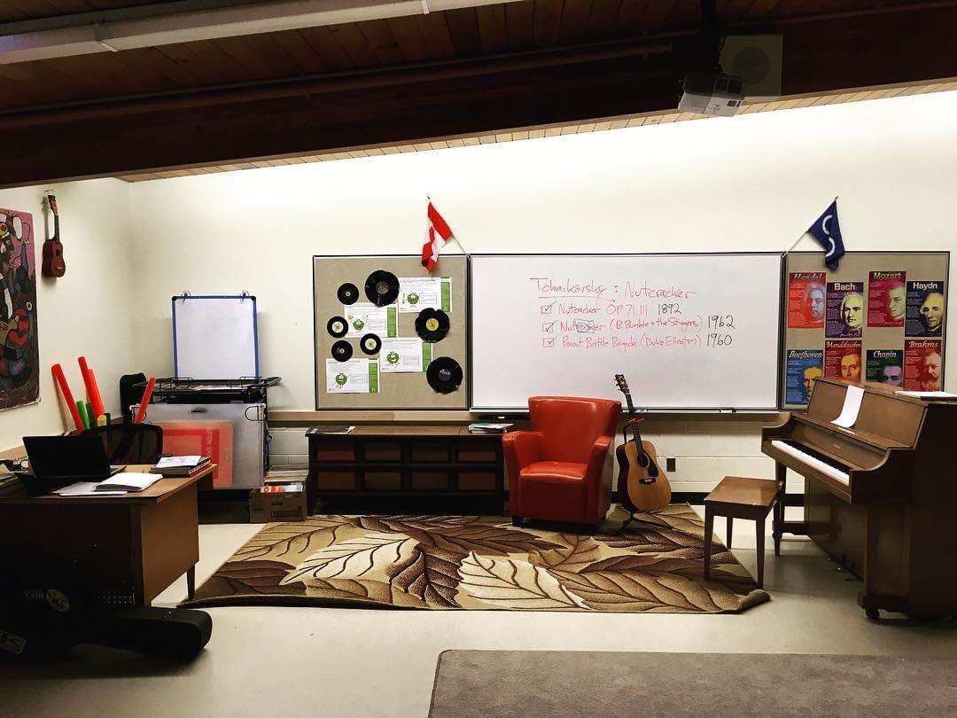 My space looked like the set for a tv show before enhanced fire regulations claimed my furniture and carpets; before COVID-19 public health protocols...

Still, the students and staff here are resilient and we made it to Christmas 2020! Stay safe and celebrate well! 😷🎄#spslearn