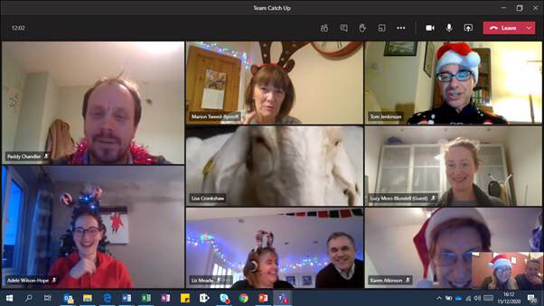 marianna_york's tweet photo. An unexpected guest to our Secret Santaβs Grotto team meeting this week! Thank you Lisa for coming to the party! #welovegoats #strongercommunities #teamnorthyorkshire #northyorkscc https://t.co/9huNjqRlsd