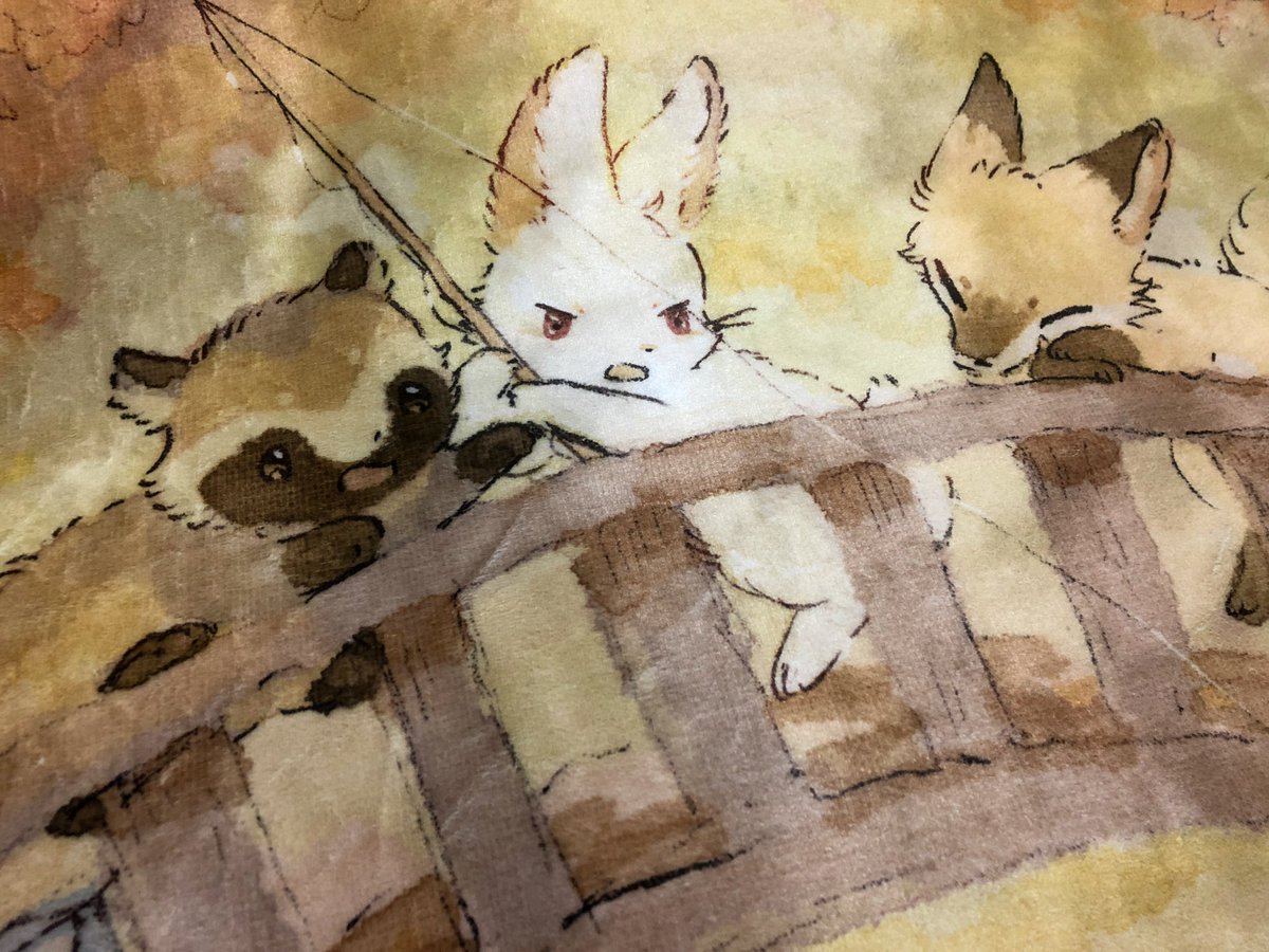 ミルラ 以前suzuriさんで注文した いなほゆら Yura Inaho さんのブランケットとハンカチが届きました ブランケットのイラストが 設定含めて 大好きなので 特大サイズでしかも綺麗な印刷で幸せしかない ねずみ達もふかふか ステキなイラスト