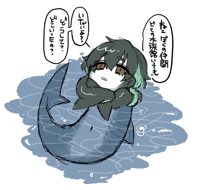 水族館いくたびに心の中のレティくんが寂しそうにこうやって囁くんです(妄言) 