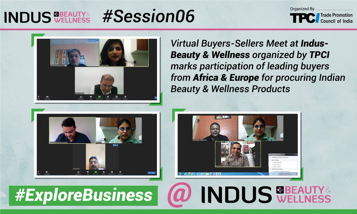 BeautyIndus's tweet photo. #Session06: Africa &amp; Europe! 

Leading global buyers of Beauty &amp; Wellness Products met eminent Indian suppliers at one of the sessions today at Indus- Beauty &amp; Wellness. 

To participate in next, 
Contact: +91 8178533037; +91 8882707757
@DoC_GoI @TPCI_ @indusfoodshow https://t.co/XzQ7fRx54q