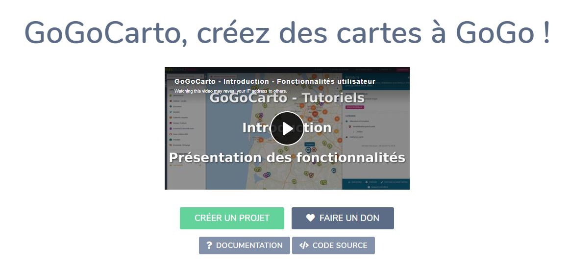 GoGoCarto, créez des cartes à GoGo ! Un service de création de cartes réservé à des projets publiant leurs données sous une licence permettant le partage🗺️
👉gogocarto.fr/projects