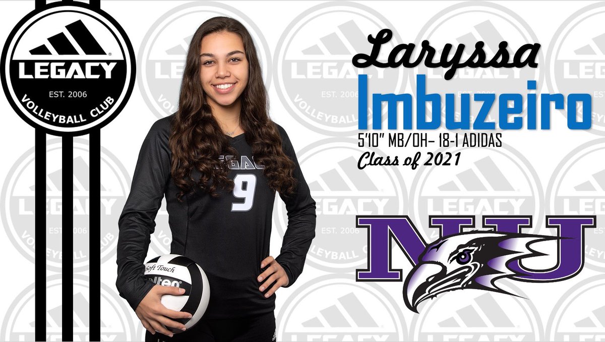 Congratulations to Laryssa Imbuzeiro (5'10" MB/OH - 18-1 ADIDAS) for committing to play volleyball and attend Niagara University in the fall of 2021. Way to go Laryssa, we are so proud of you!! #leaveyourlegacy