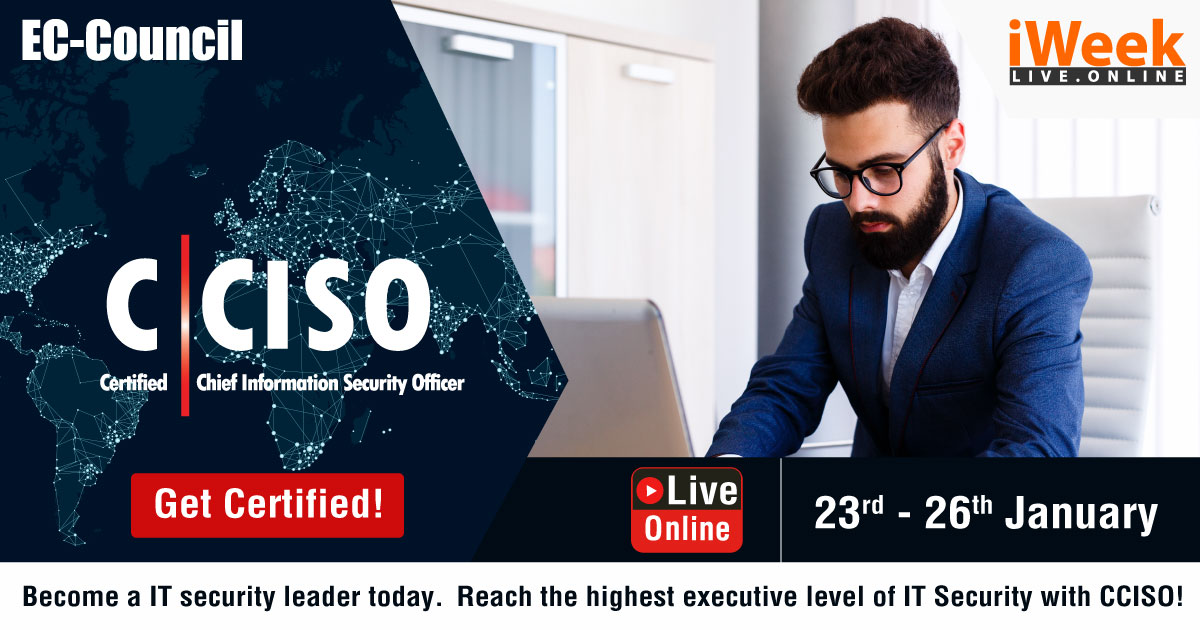 ECCOUNCIL's tweet photo. EC- Council invites you to join the CCISO executive-level program. The last two batches were booked out and the upcoming batch is filling fast! Don’t miss your chance to advance!
Get details now: https://t.co/z5X853gG9L
#eccouncil #BecomeCCISO #Executiveprofessional #CCISO https://t.co/qx5sSWCCSe