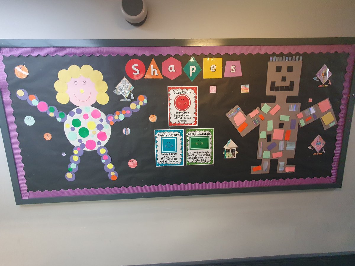 Our naughty elf, Sparkles, ruined our shape display! My P1 class did an amazing job sorting the shapes back into their rightful place 💖 #eyfs #numeracy #nifs