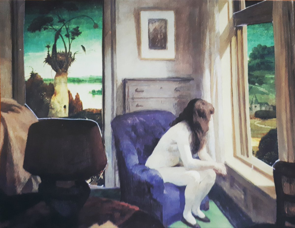 alessandrabava's tweet photo. My Flemish World (collage ✂️ from works by Hopper & Bosch)
#collage #collageart #collagetherapy #handmadecollage #analogcollage #collageoftheday #Hopper #Bosch #Flemish #world https://t.co/VFiRpy3H3X