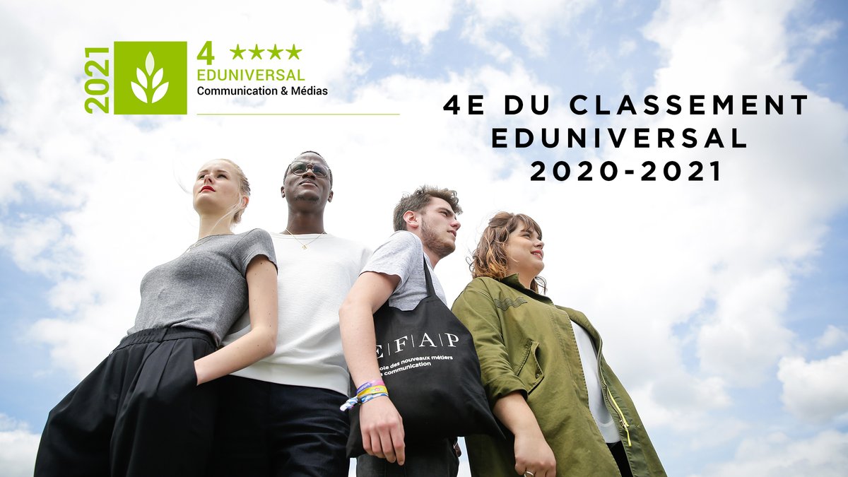 [CLASSEMENT]
🏆 Palmarès <a href="/EduniversalEEA/">Eduniversal EEA</a> 2020/2021 des meilleurs Bachelors, Licences &amp; Grandes Écoles : l'#EFAP figure parmi les meilleures écoles de #communication en France !

➡️ bit.ly/3nxXm4f

😊 Merci à toutes et à tous