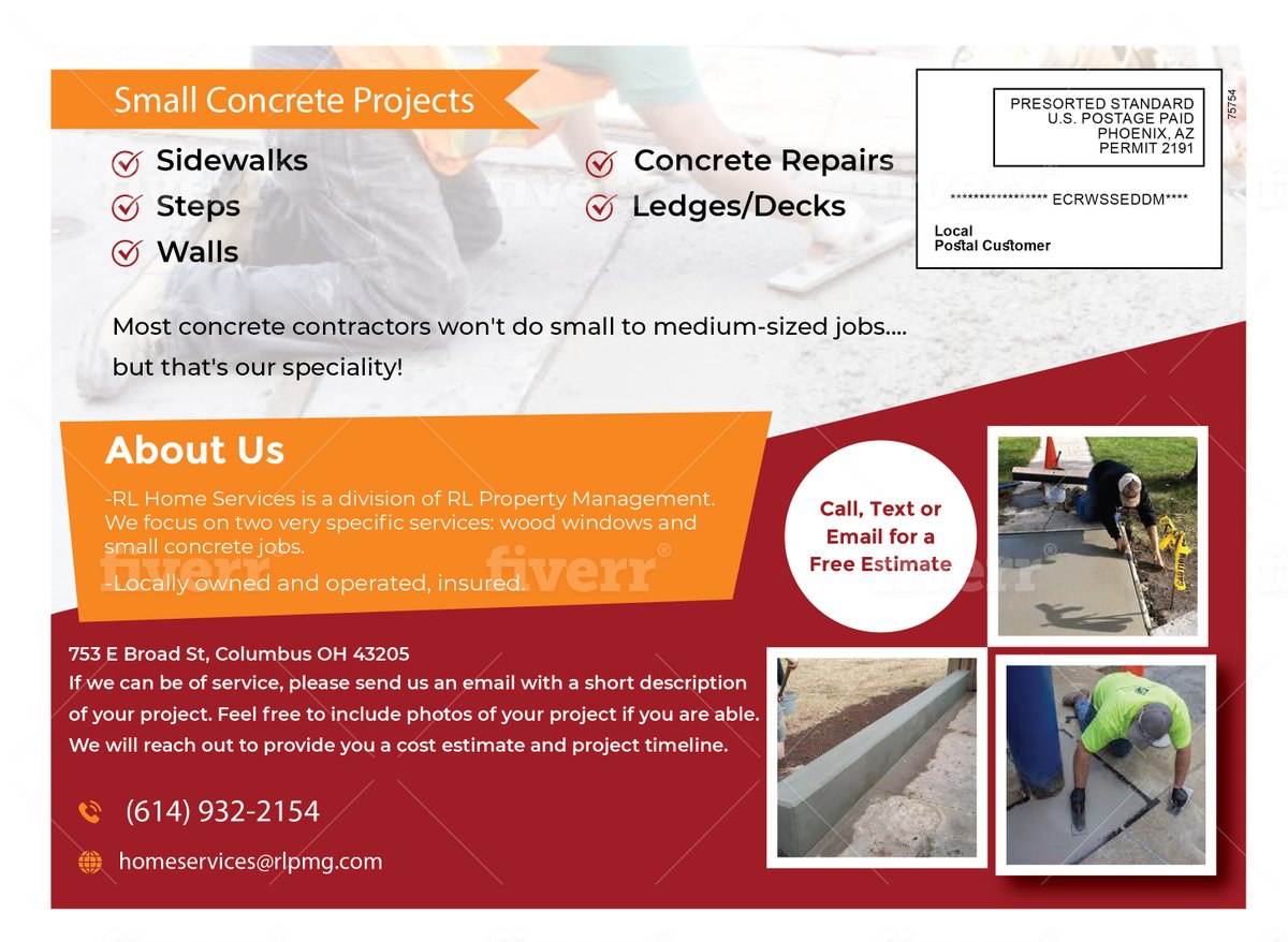 We had a really quick 'n dirty 6x9 full color both sides postcard designed on Fiverr for, no joke, $35.