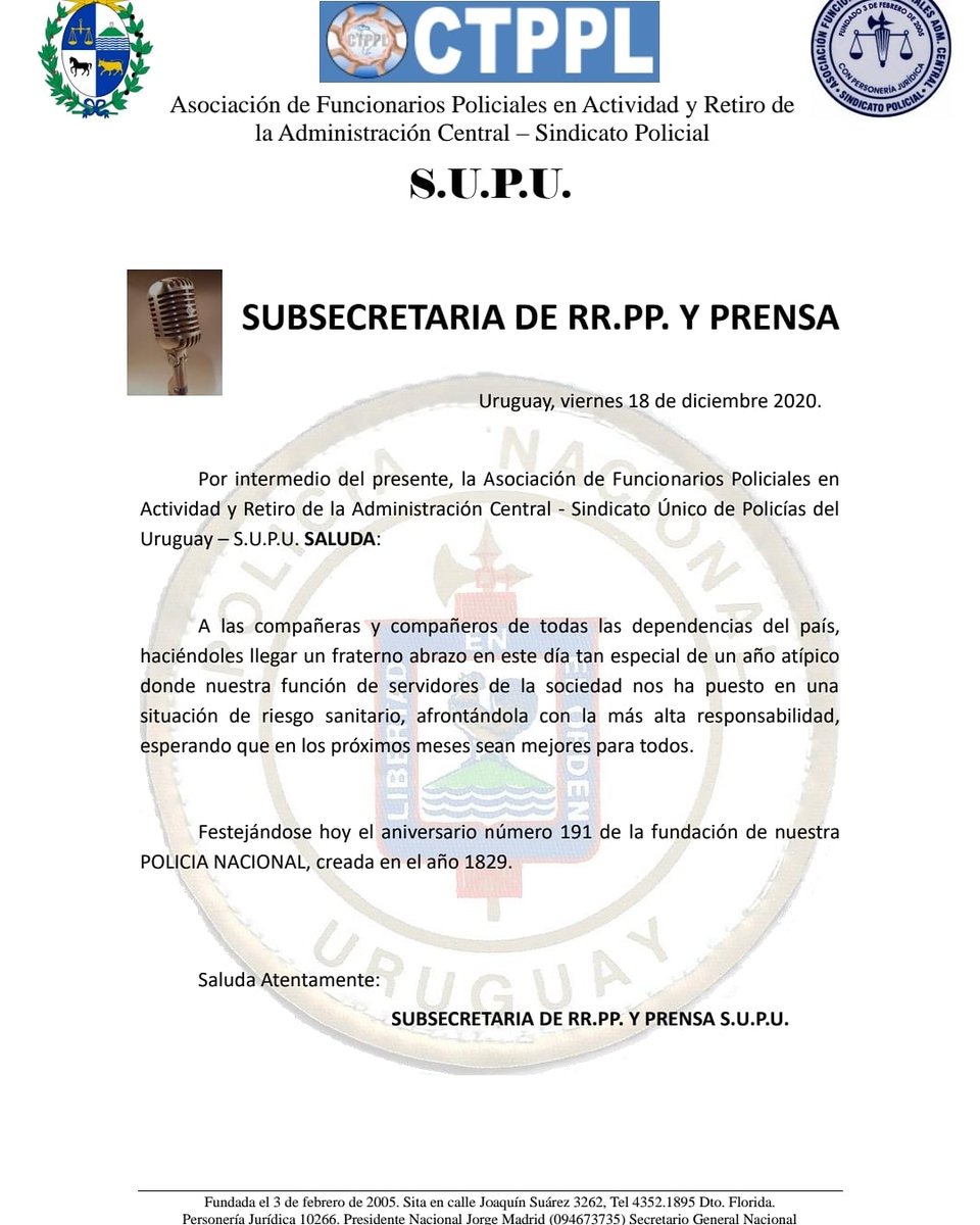 DiazGiudice's tweet photo. FELICIDADES A TODOS LOS INTEGRANTES DE NUESTRA QUERIDA POLICIA NACIONAL. EN NUESTRO DIA ..... https://t.co/dNjNS75mFC