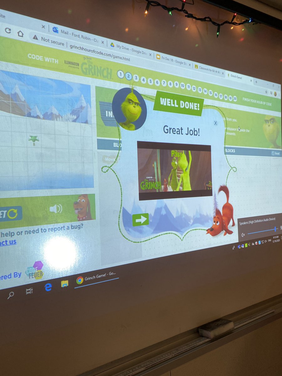 Grinch hour of code in our pyjamas- life is good! 🎅🏽🎄 <a href="/RHL_Inspire/">Robert H Lagerquist</a>