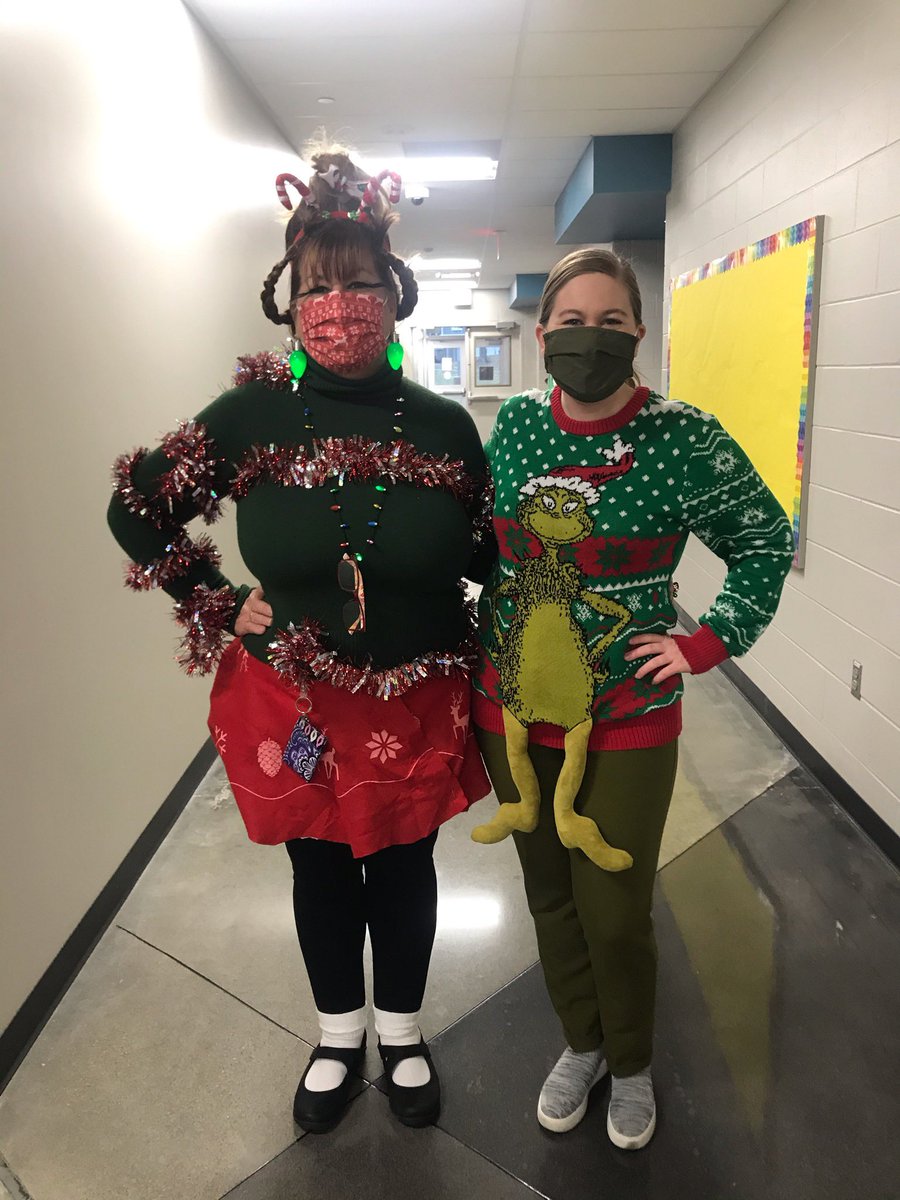 It’s Friday, the week before winter break, favorite holiday character day, and coordinating with one of my favorite spirit sisters- what could be better?? <a href="/BHKnights512/">Rhein Benninghoven Elementary</a> #uKnighted512 #BHSticksTogether