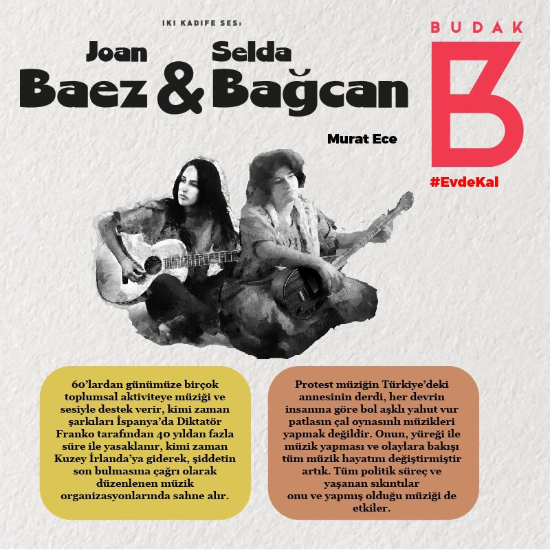 Dünyanın en büyük seslerinden ikisi: Joan Baez ve Selda Bağcan

Murat Ece yazdı
<a href="/mrece/">ANATOLIANAIRECORDS</a>