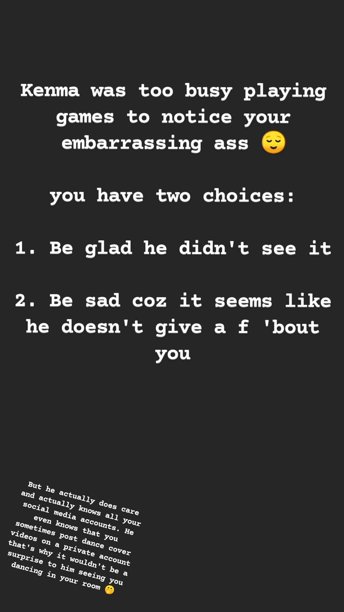 You guys are childhood friends who live next to each other with your bedrooms' windows facing each other.You may or may not have feelings for each other, you tell me 