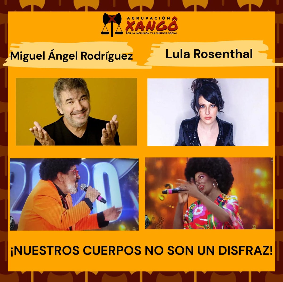 AFROXANGO's tweet photo. Repudiamos nuevamente el blackface en la televisión argentina https://t.co/NQVM9t9k8D