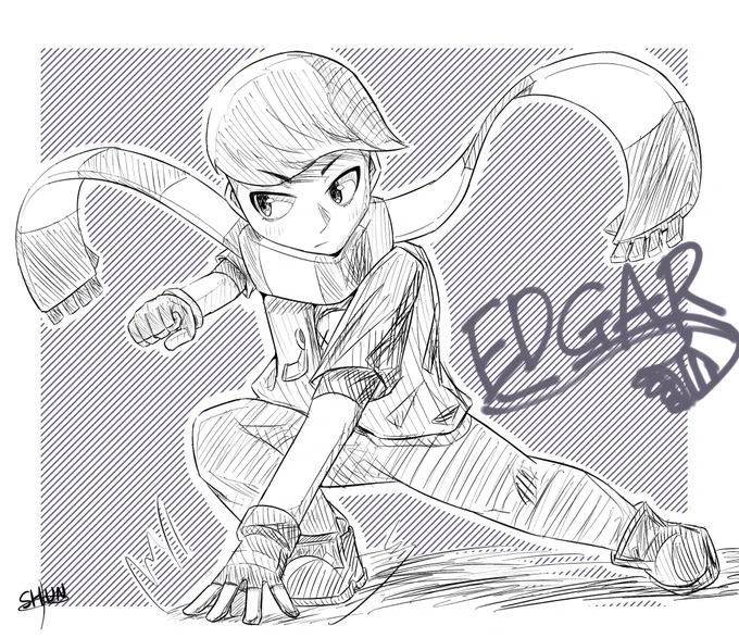 EDGARいつもと違う感じ!!#ブロスタ鋭角部  #BrawlStarsArt 