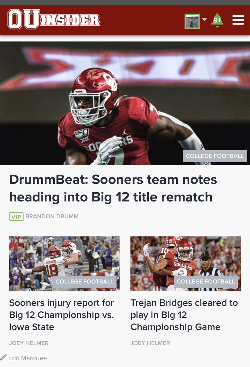 Ouinsider On Twitter Sooners Look To Win 6th Straight Big12 Title Ouinsider S Brandondrumm247 Ckennedy247 Joeyhelmer247 Parkerthune Has You Covered Bridges Notes Insider Ou Team Notes Predictions twitter