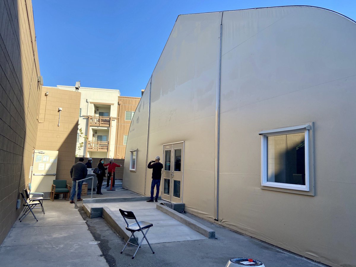 SupervisorAlejo's tweet photo. As co-chair of our Continuum of Care Leadership Council, I toured our new Sprung #NavigationCenter for our homeless residents in Salinas’ Chinatown! We are moving with compassion to care for our most vulnerable residents! #ShelterOurHomeless🏠  #AllGodsChildren🙏 https://t.co/eWSbni6iDm