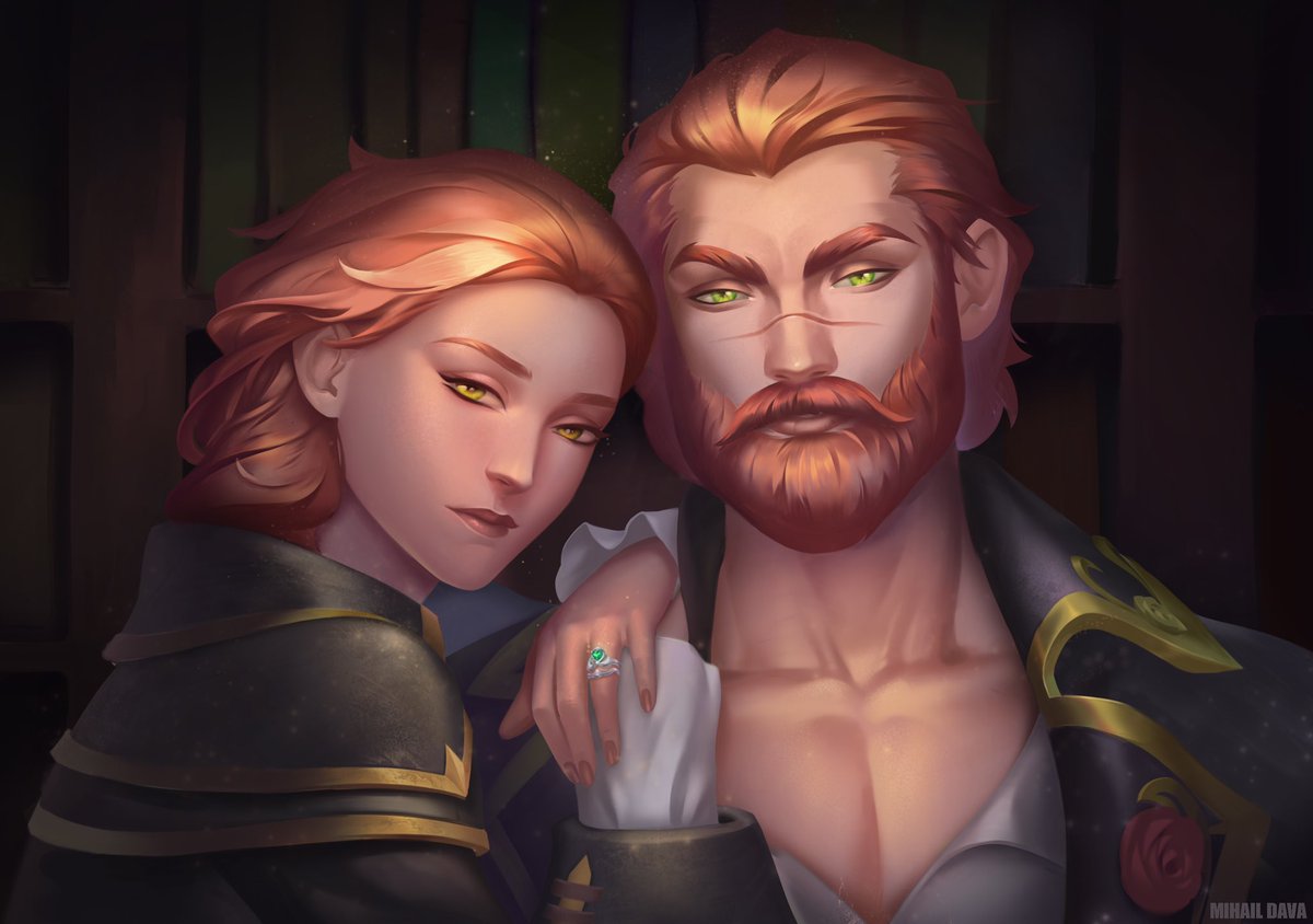 tarendigg's tweet photo. @mihaildava made this beautiful art of Gwyn and Jak and I am in love. Highly recommend commissioning them! #WorldOfWarcraft #moonguardRP https://t.co/G0uEZVUwWv