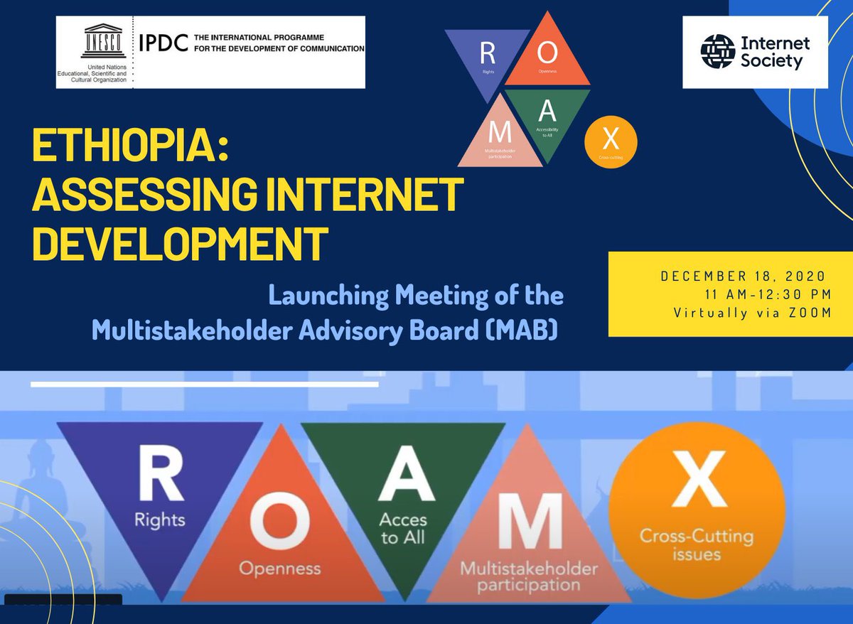 #ETHIOPIA new horizon of hope!  Media Development assessment is being completed; Media &amp; Information Literacy (MIL) national policy &amp; strategy is under way&amp; Internet Universality(IUI) Assessment is starting. 
Today we launched Multistakeholders Advisory Board (MAB) 4 IUI. Cheers!