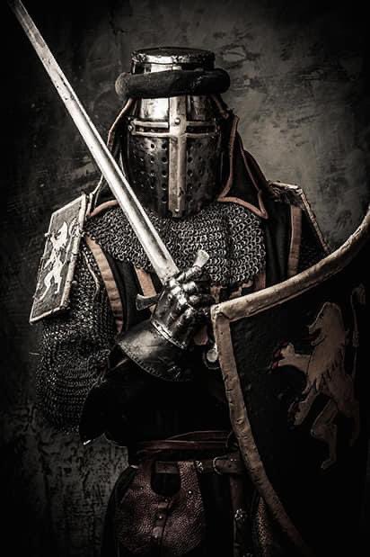 They taught us that Knights wore iron armor and steel plated shields to protect them from being punctured with battle butter knives...