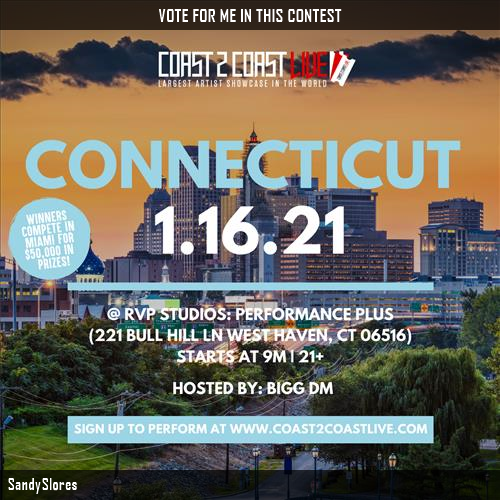 MomMilehigh's tweet photo. Just voted for SandySlores to perform for $50K Prize at #Connecticut All Ages 1/16/21! https://t.co/dCColuDBD6 #Coast2Coast https://t.co/O7FZt1BQDc