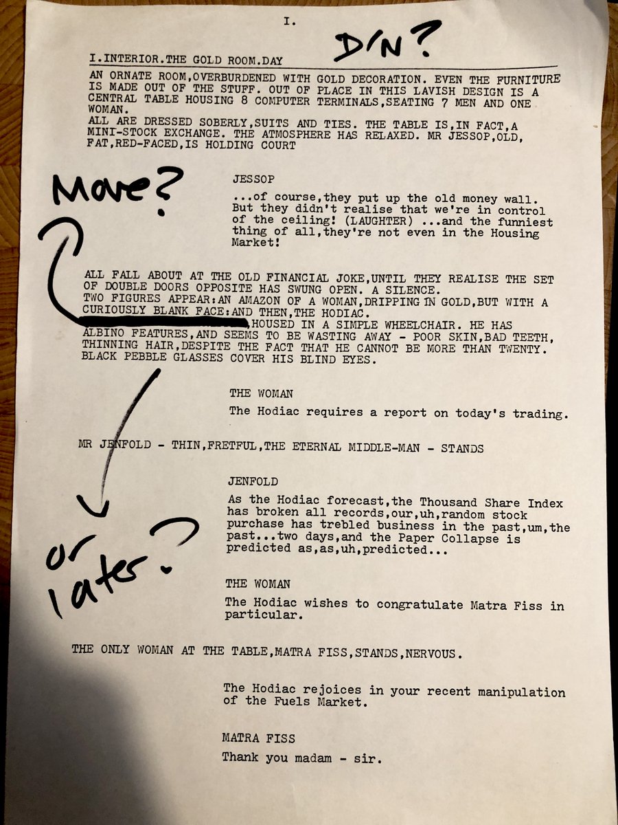 HERE IT IS. In preparation for today’s tweetalong, I went through some old papers to find the script and found… the VERY FIRST DOCTOR WHO SCRIPT I ever wrote!! On a manual typewriter! In 1985! 1986? Sixth Doctor and Mel! #SantasARobot