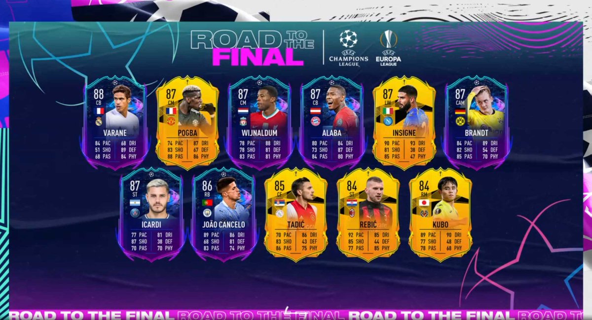 FIFAUTeam's tweet photo. The new RTTF items are available in packs until December 29. Is there anyone you would love to see on your team?
https://t.co/ApSdyNZDUX https://t.co/fmSRb7sGWj