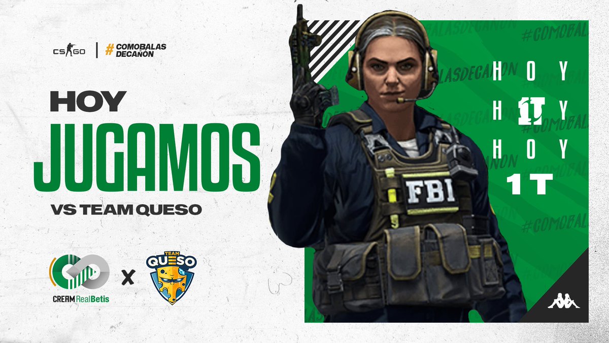 RBetisEsports's tweet photo. #BTSCSGO | Jugamos en unos minutos nuestro primer partido de esta #OneTap8 de @OneTapLeague contra @TeamQuesoGG.
¡No te lo pierdas!
📺https://t.co/1YRPfJfH7Q
#TEQUIEROBETIS https://t.co/xglyMRXVSn