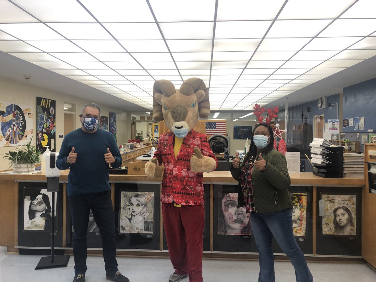 PrincipalVega's tweet photo. Happy Holidays RAM Nation!  Be safe and be well this Winter Break. @RamHiASB #MillikanHS #missingourstudents https://t.co/FeNY3siGmp