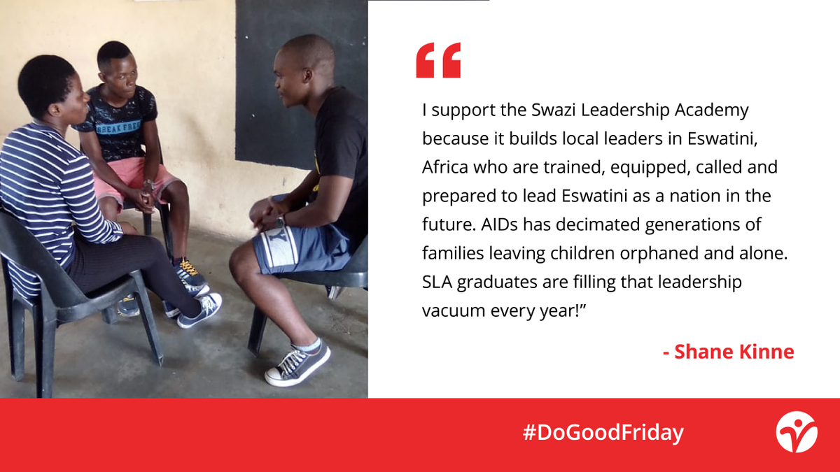 Vivayic's tweet photo. Shane gives back to the Swazi Leadership Academy because of the #good they do in Eswatini, Africa. We are proud to offer matching donations to our employee's organization of choice. Happy #DoGoodFriday! https://t.co/oDISdkCM3p