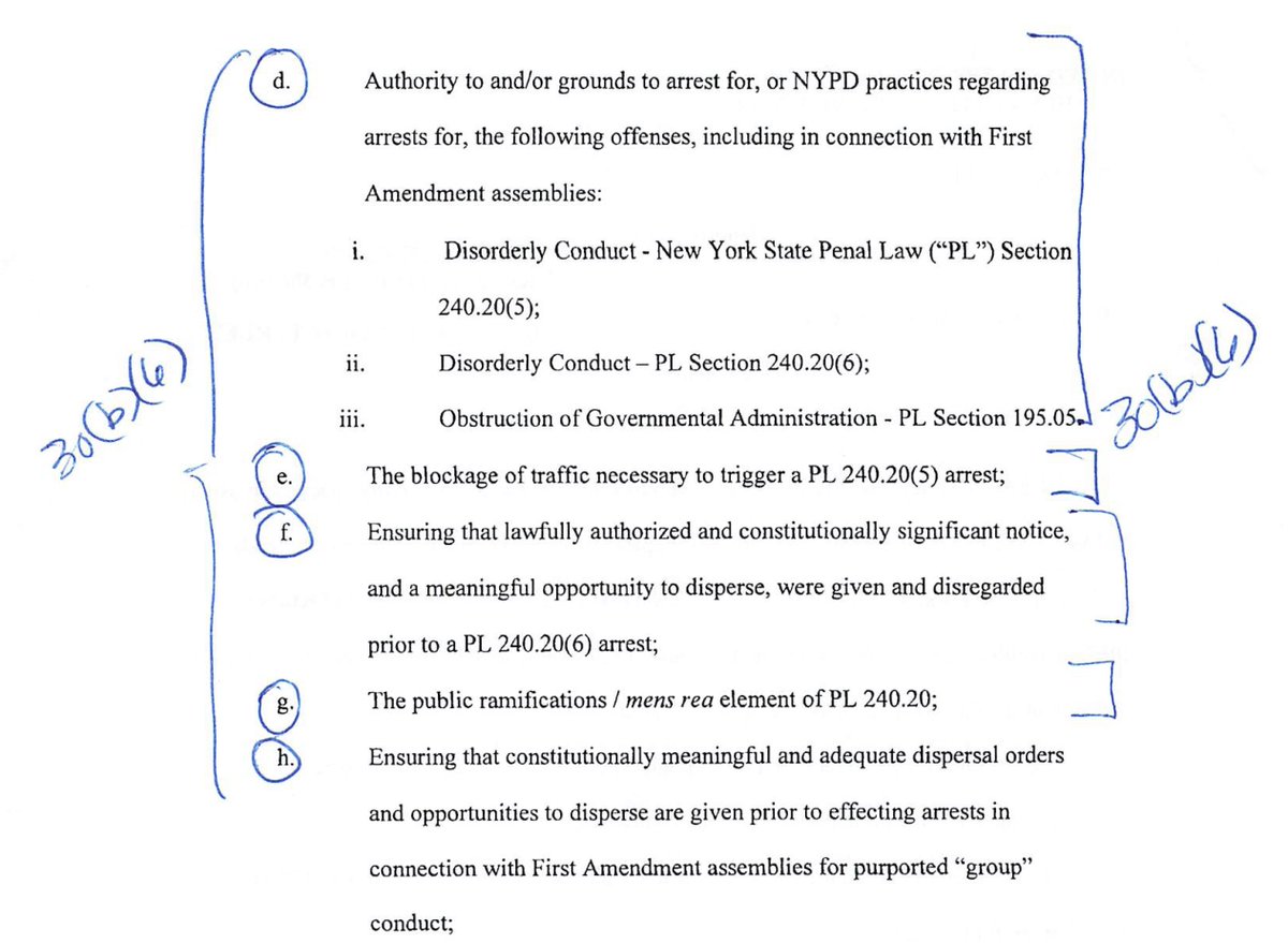 ...related to an Occupy Wall Street lawsuit, and from that and other litigation, there is a publicly available snapshot of what the NYPD's training regarding policing First Amendment assemblies looked like 6 months into the OWS protests