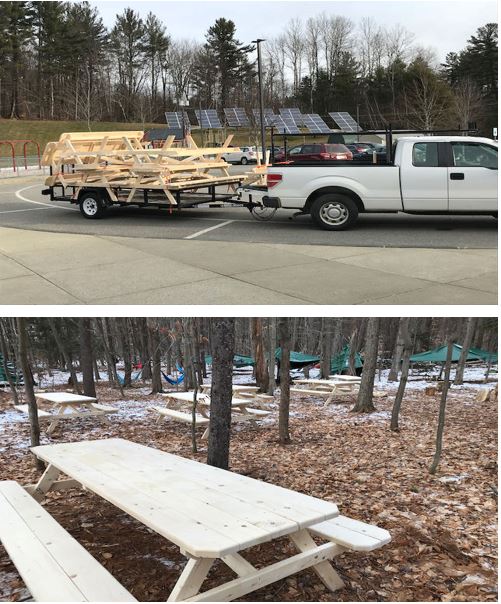 MTHornets's tweet photo. Special thanks to Mr. Ryan, Mr. Howland, and the Carpentry students for building picnic tables for Rowe Elementary School's outdoor learning spaces!  Nice job Hornets! https://t.co/DV2hmOc2Tk