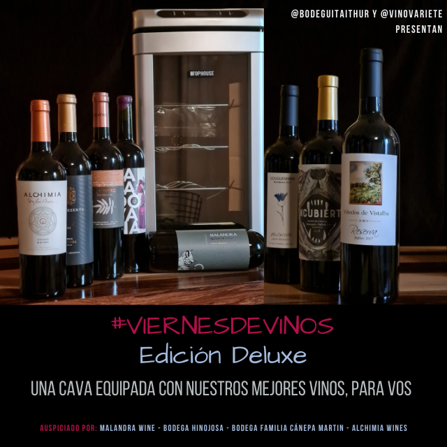 nicoesquibel's tweet photo. 🚨Arrancó #ViernesDeVinos Edición Deluxe!
Hoy una CAVA con 8 Vinos puede ser tuya!

☑Tenés que seguirme y también a 
@BodeguitaIthur y a @vinovariete
 
☑ Retuitea CON Comentario este post

☑ Arrobá al menos a 3 amigxs

☑Usa LOS Hashtags #ViernesDeVinos y #CavaBodeguitaVariete https://t.co/vXOElLFiLC
